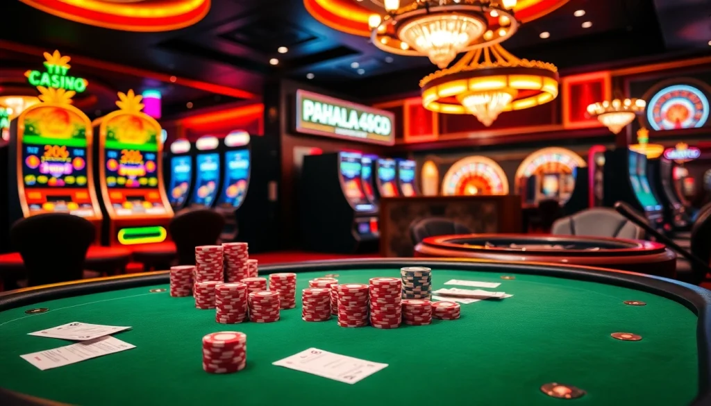 Experience thrilling gambling at pahala4d with vibrant poker scenes and roulette excitement.