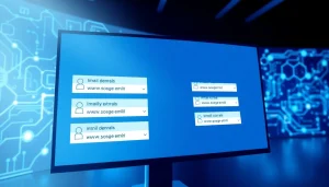 Visual of temp mail temporary email services showcasing diverse email options on a digital interface.