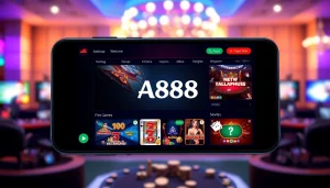 A188 online casino platform displaying diverse gaming options and user-friendly design.