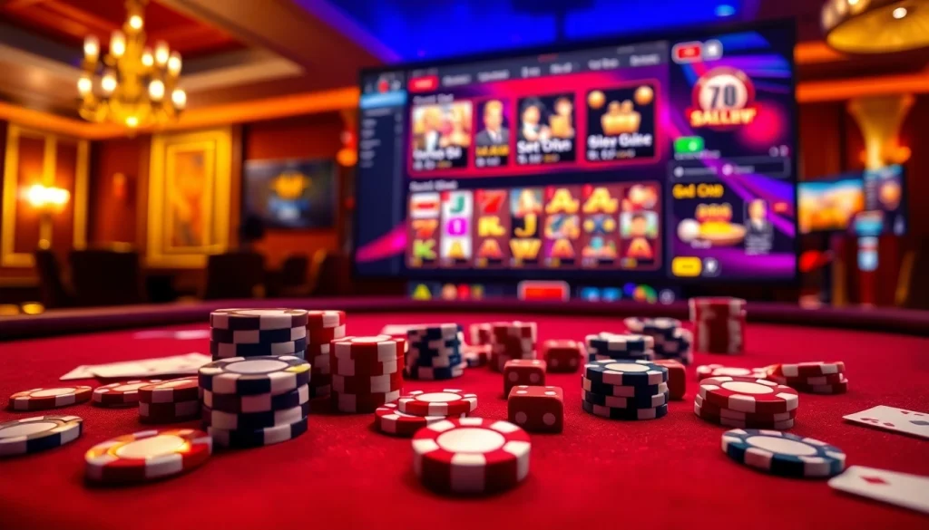 Experience exciting gameplay with https://bong88.casa/, featuring luxurious casino tables and vibrant poker chips.