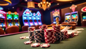 Experience the excitement of winning with 555win com at a luxury casino table, rich in color and gameplay action.