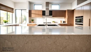 Explore stunning quartz worktops near me featuring elegant designs and textures in a modern kitchen.