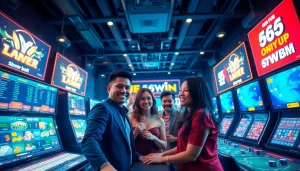 Experience the excitement of 56WIN's diverse online gaming and sports betting atmosphere.