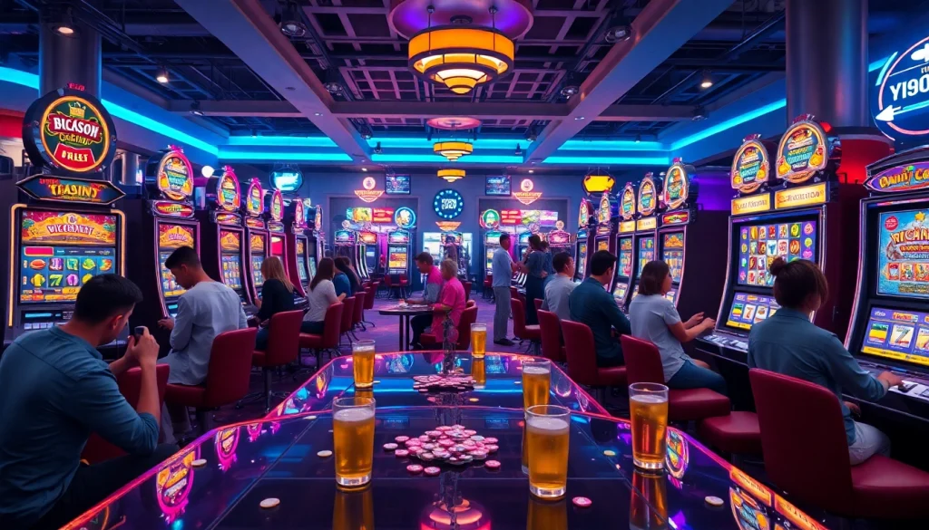 Mencoba keberuntungan di slot depo 1k dengan suasana kasino yang ceria.