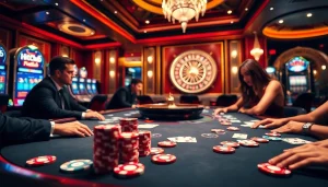 Experience the thrill of poker at Hitclub, with sophisticated players at a high-stakes table.