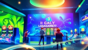 LAGAGAME77 online gaming experience with vibrant slots and interactive interfaces.