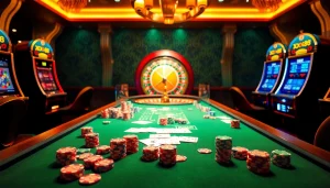 Experience exhilarating gameplay at xx88 casino with vibrant tables, cards, and roulette.