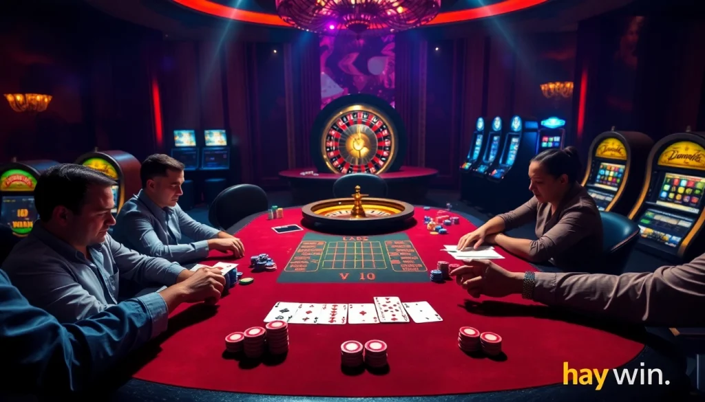 Engage in thrilling casino games at hay.win with vibrant poker tables and exciting roulette.