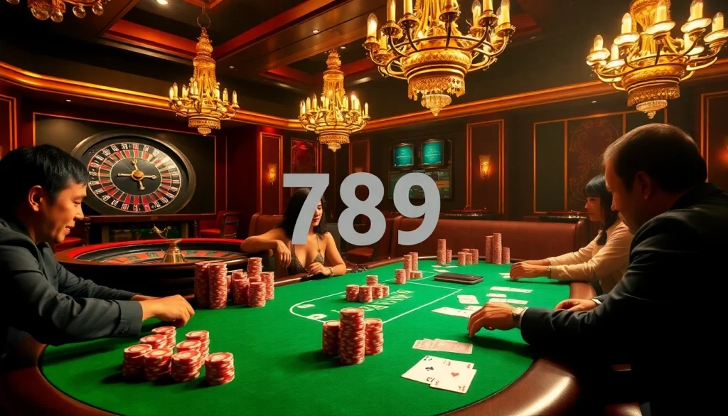 Winning at the 789 win casino table, showcasing cards and chips in a vibrant setting.