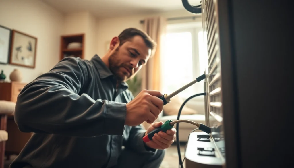Expert in heating repair lewisboro providing furnace service in a cozy home.