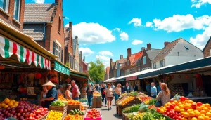 Bezoekers van https://purmerendactueel.nl genieten van de levendige sfeer op de markt.