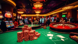 Players enjoying their game experience at 789club with vibrant casino elements.