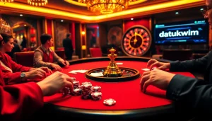 Rasakan sensasi bersama datukwin di meja poker mewah dengan chip dan kartu yang mengilap.