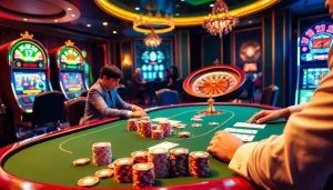 Winning at the poker table with stylish chips and cards at https://pg88.cafe/ for an immersive casino experience.