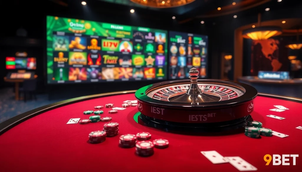 I9BET players engaging in an exciting roulette game at a luxurious casino table.