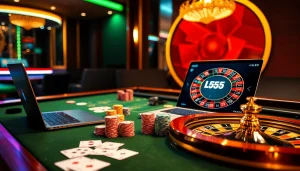 Experience the thrill of gaming on https://bl555.fashion/ with vibrant poker chips and a spinning roulette wheel.
