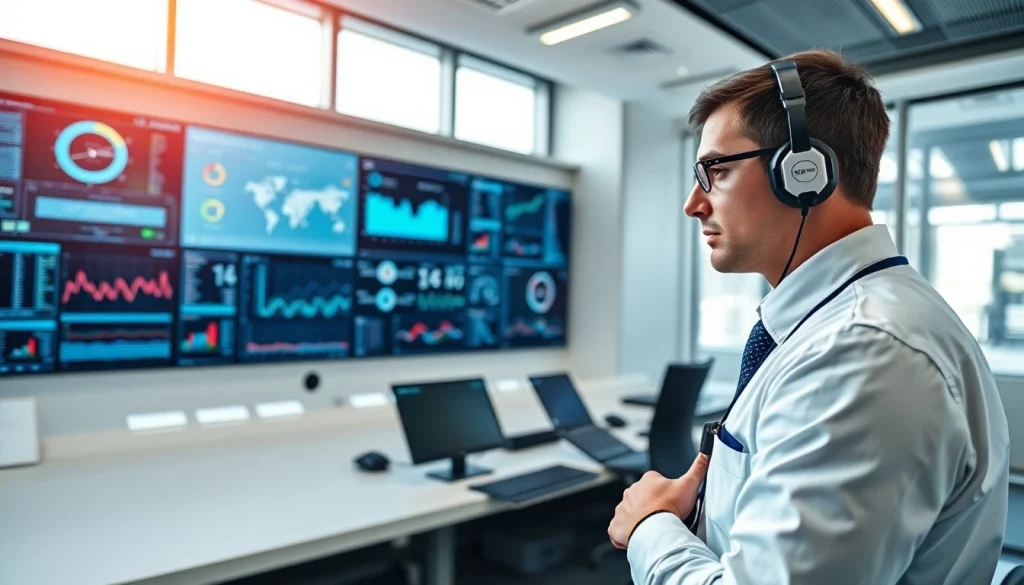 Analyzing advanced ows rail systems in a high-tech control room.