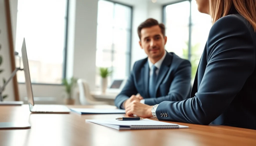 Virginia Immigration Lawyer providing personalized legal guidance in a bright office setting.