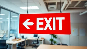 Highlighting the fire exit sign price in Kenya, this image showcases essential safety equipment in a professional environment.