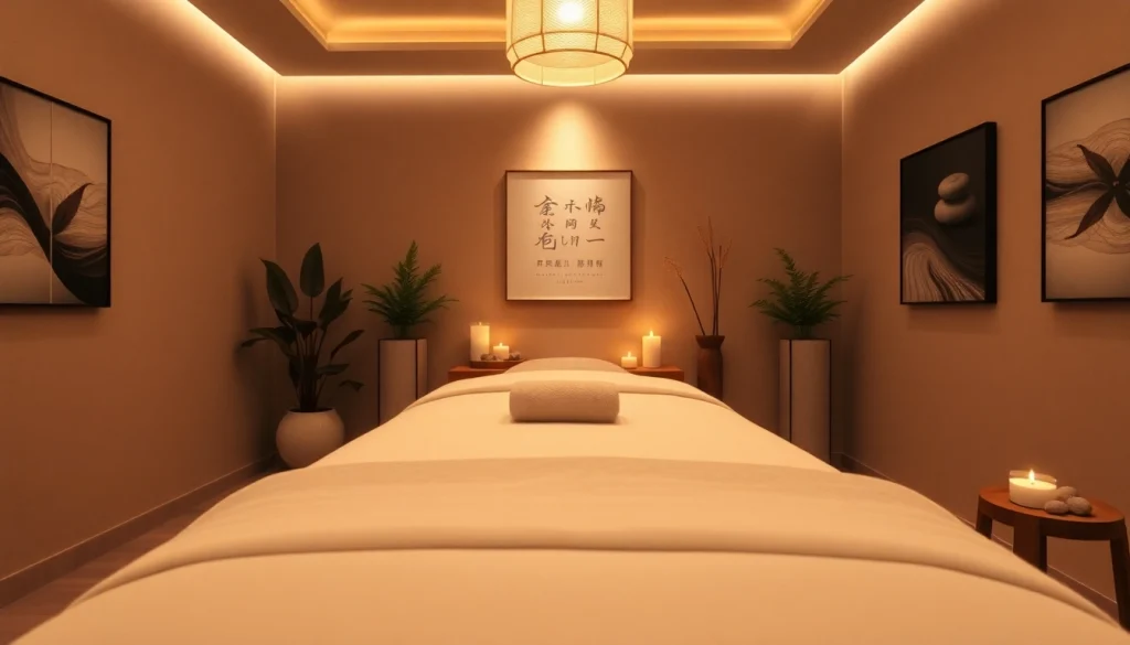 편안한 장식을 갖춘 울산 마사지 치료실