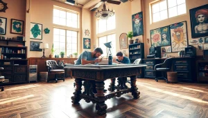 Colorful tattoo artistry in a vibrant studio at https://89bet.tattoo/ showing dynamic creativity and skill.