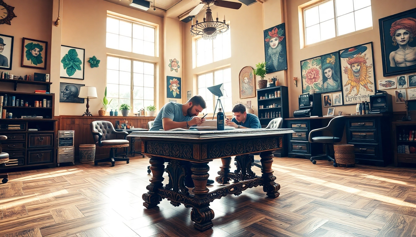 Colorful tattoo artistry in a vibrant studio at https://89bet.tattoo/ showing dynamic creativity and skill.