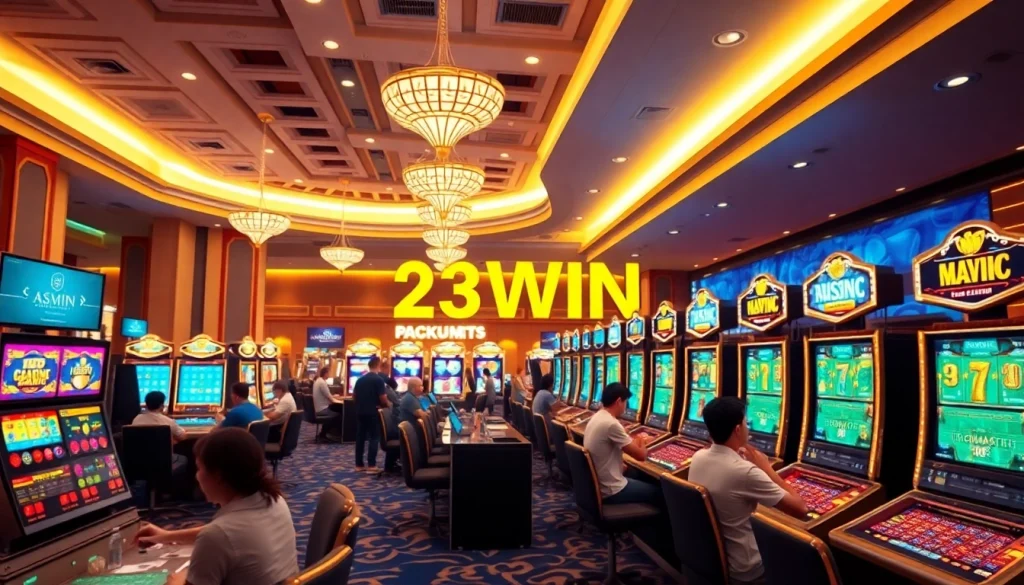 Experience the excitement of 23WIN online casino with vibrant games and engaging players.