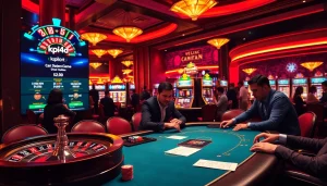 Engage in the thrilling world of kpi4d at a luxurious casino poker table.