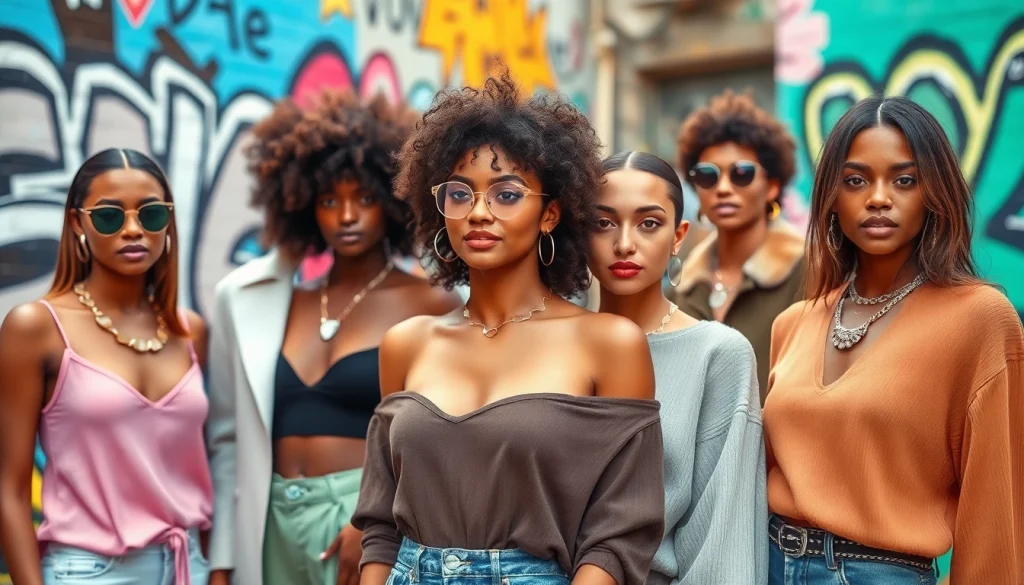 Stylish models showcasing the latest trends in Fashion and Apparel against an urban backdrop.