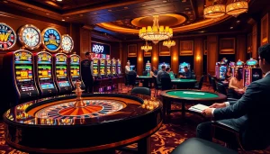 Experience the thrill of RR99 gaming with vibrant slots and luxurious casino visuals.