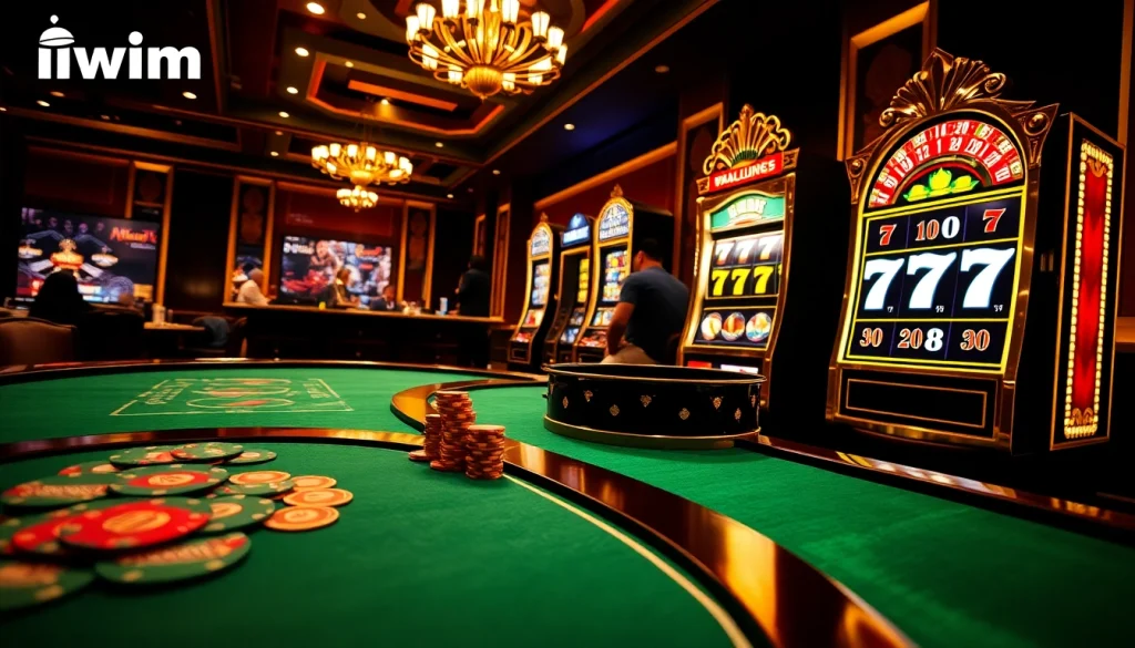 Engage with Iwin68's exciting online casino experience featuring vibrant slot machines and poker action.