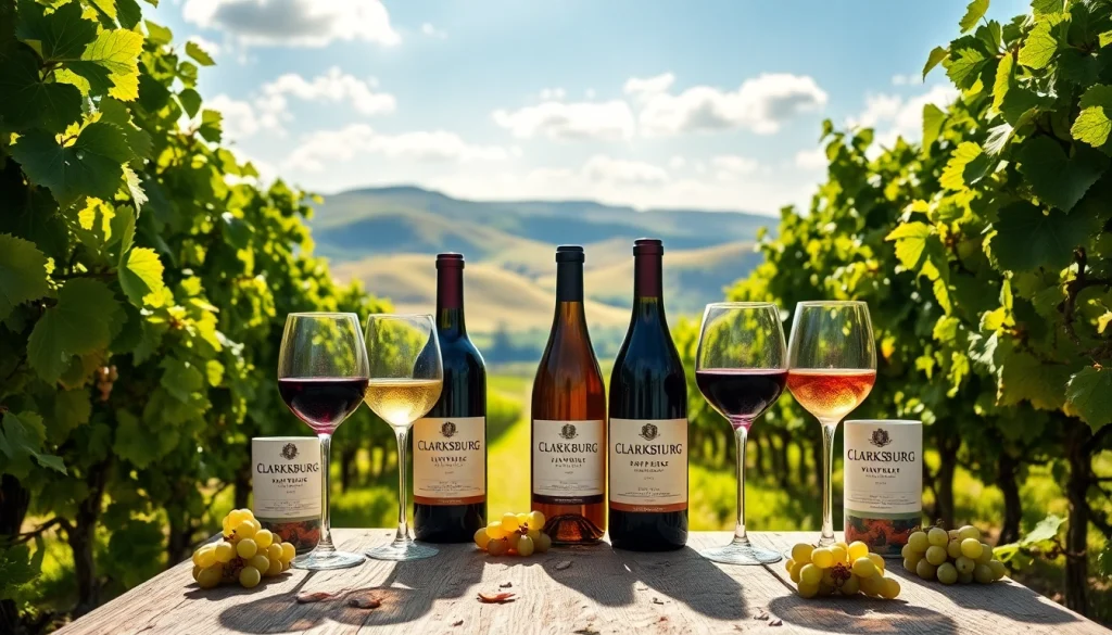 Enjoying Clarksburg wines with lush vineyards and a rustic setting.