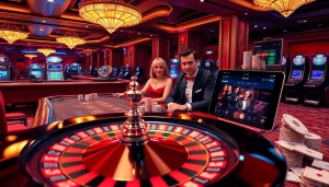 Experience the excitement of gaming at https://789bet.tours/ with immersive gambling scenes showcasing poker and roulette.