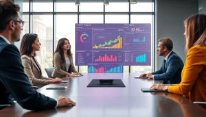 Engaging professionals discussing competitive intelligence faqs in a modern office setting.