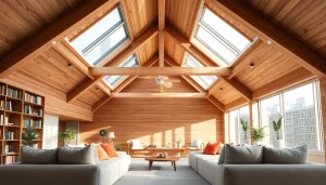 Cozy modern attics showcasing natural light and inviting design elements for relaxation.