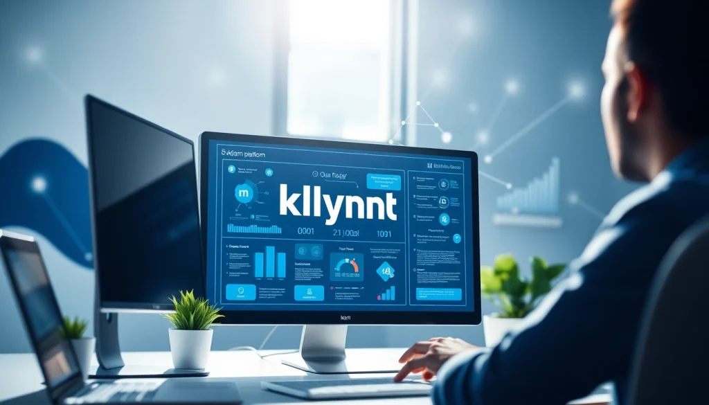 Showcasing klynt in an interactive workspace where users engage seamlessly with digital elements.