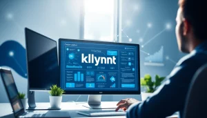 Showcasing klynt in an interactive workspace where users engage seamlessly with digital elements.