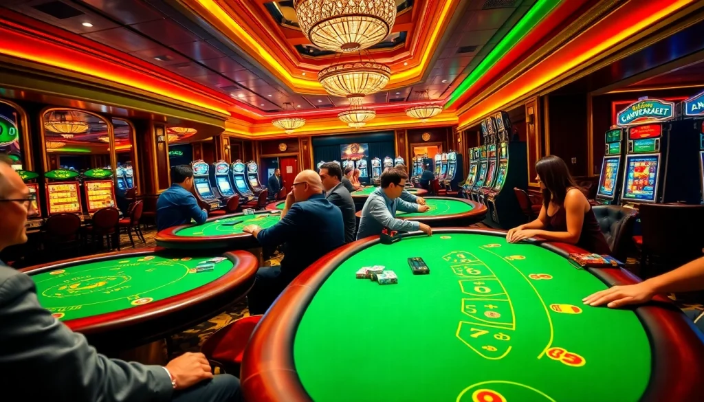 Casino experience at https://dn88s.net/ with players enjoying games in a vibrant and trustworthy environment.