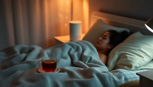 回復と健康を促進する落ち着いた寝室の情景を通じて描かれる、風邪を一晩で治す方法。