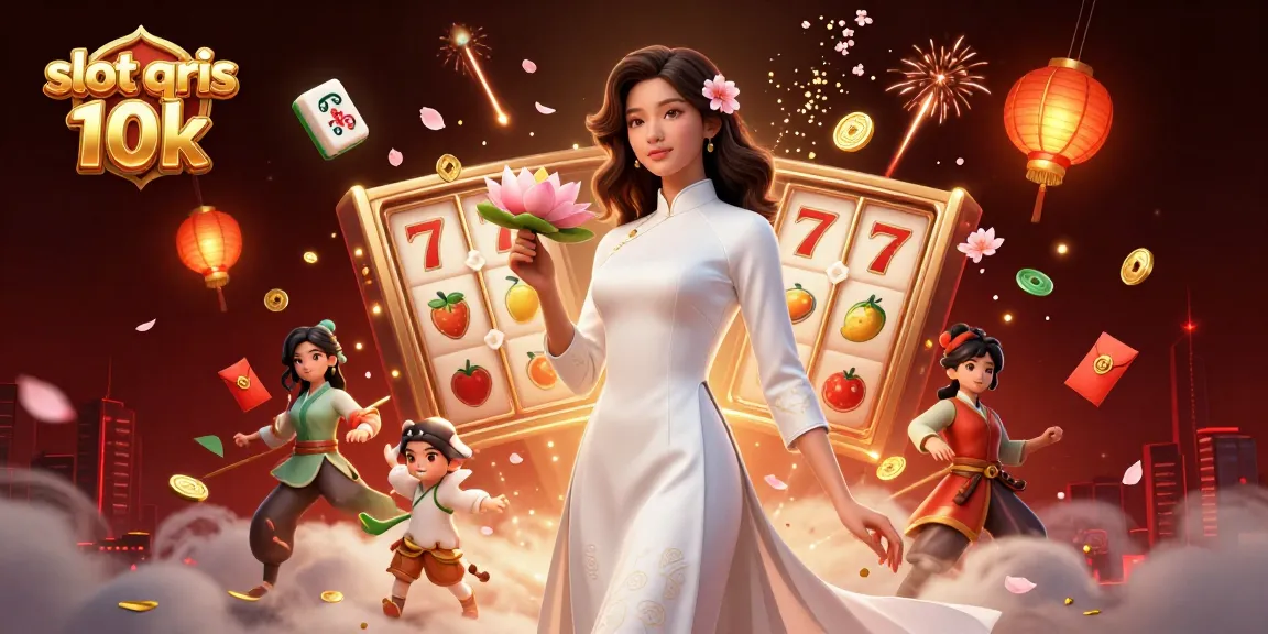 Experience excitement with slot qris 10k in this vibrant 3D casino illustration.