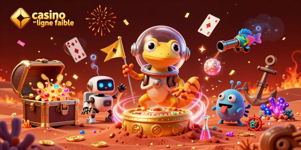 Découvrez le casino en ligne fiable avec des personnages en 3D festifs dans une scène ludique.